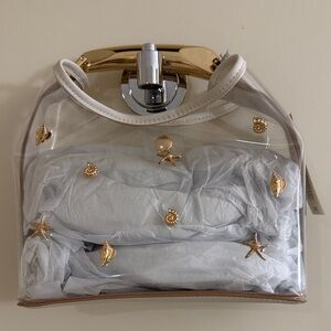 Universal Thread Clear Tote with Gold Accents